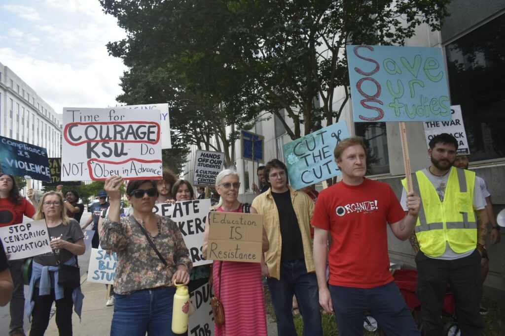 Kennesaw State students protest at regents offices over the end of Black studies, philosophy majors