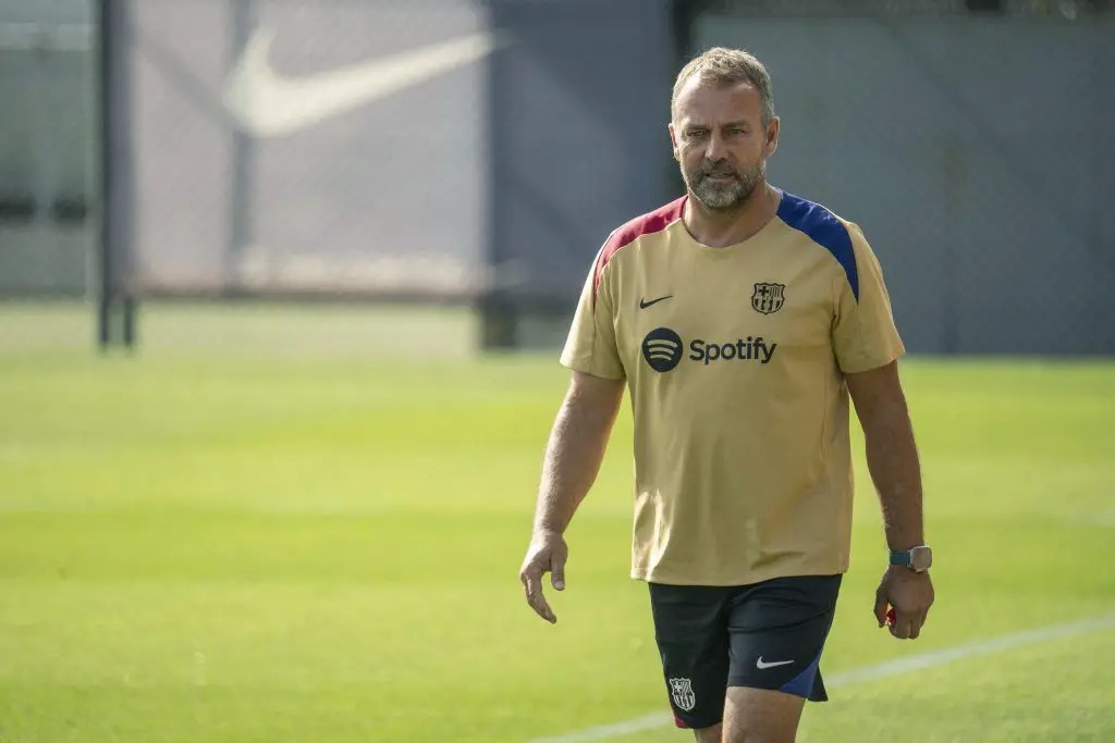 Barcelona boss Hansi Flick suffers training ground injury