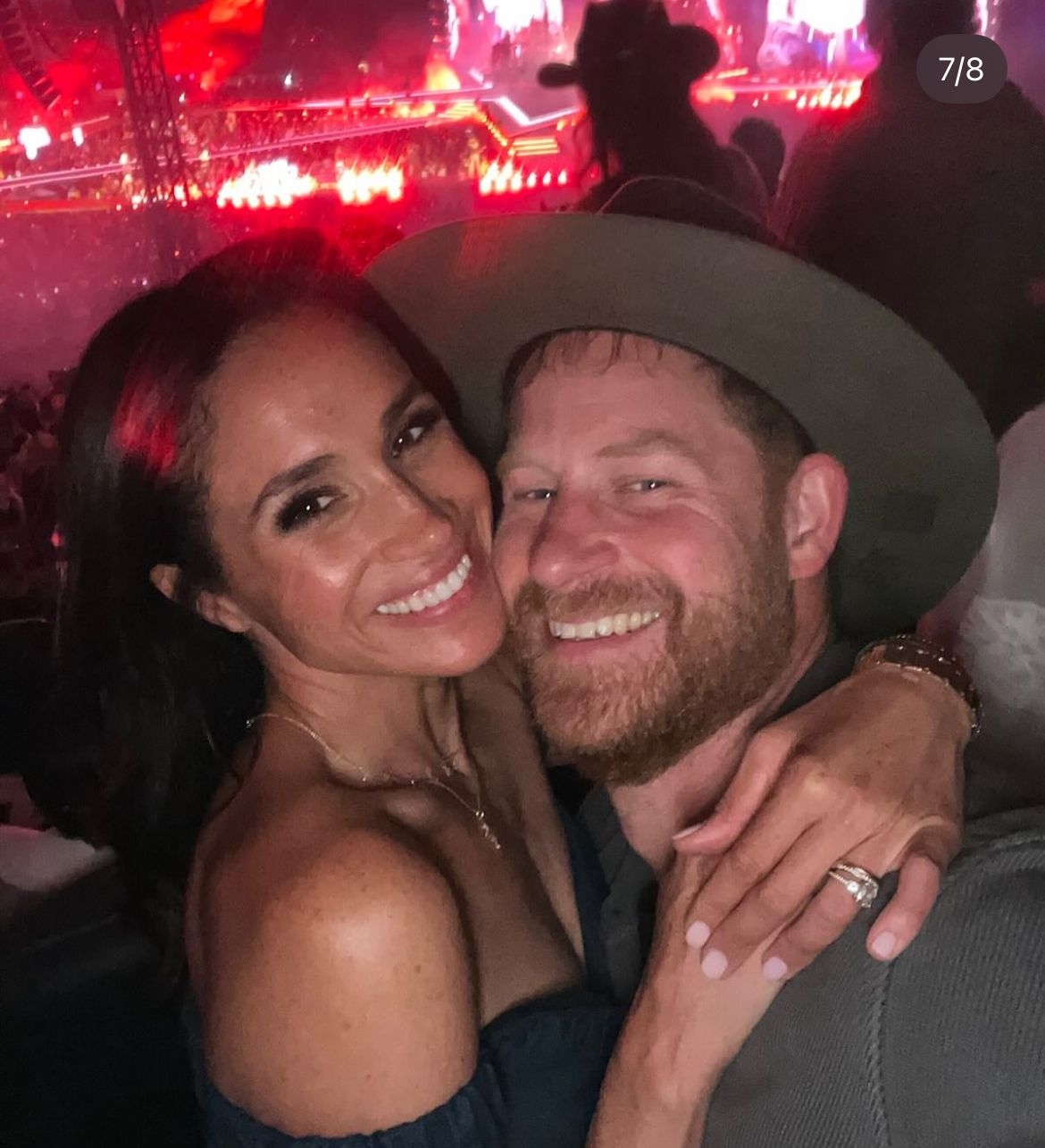 Meghan Markle and Prince Harry Embraced PDA and Hat Hair at Beyoncé's Cowboy Carter Tour