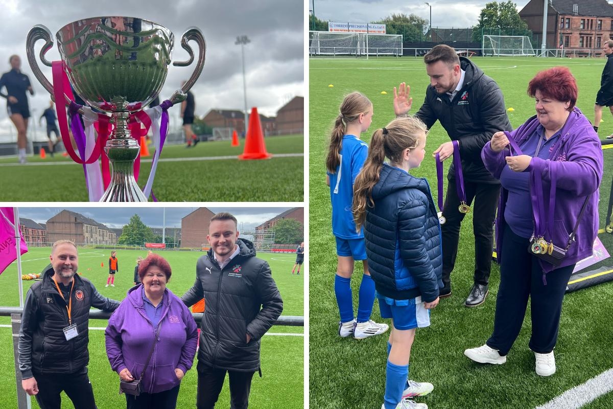 Hundreds of budding footballers gather in 'landmark day for women's sport'