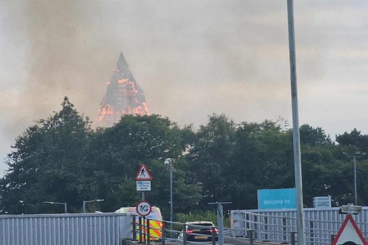 Crews battle overnight blaze at historic church near as residents evacuated