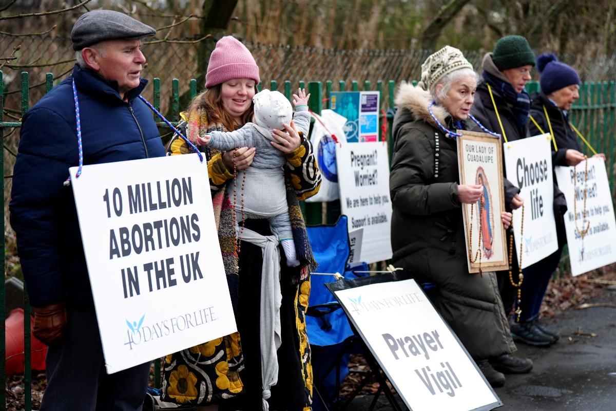 Anti-abortion group challenged during protest near Glasgow hospital