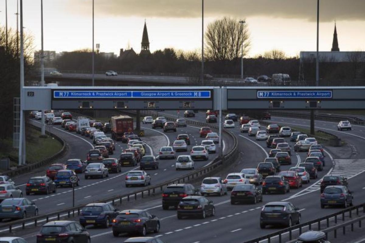 Are you using the M74 or M8 this morning? Major traffic update here