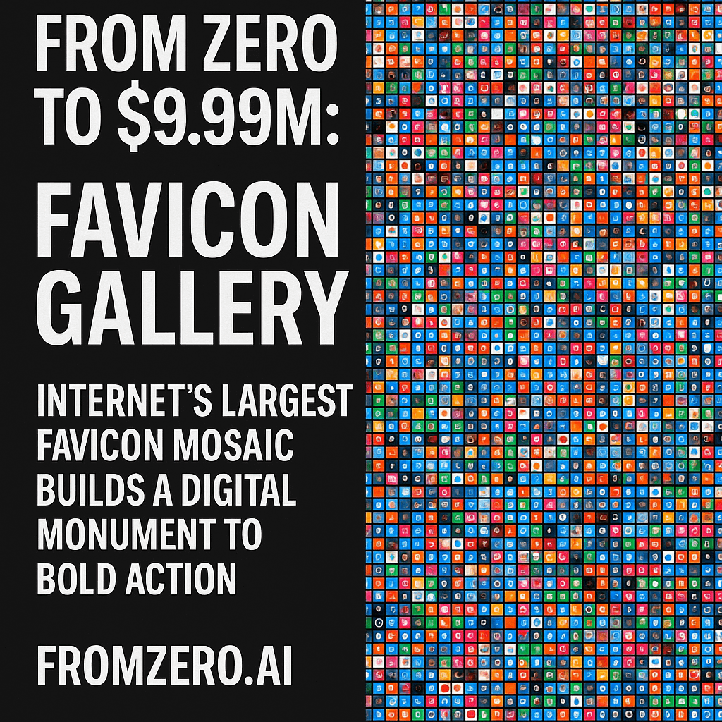 FromZero.ai Launches Favicon Gallery, Targeting Guinness World Record for Largest Digital Mosaic