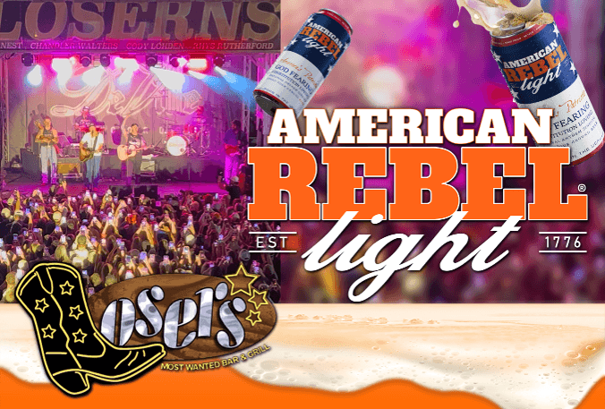 American Rebel Beer Announces Sponsorship of Losers Bar & Grill Midtown Legendary Parking Lot Concert Series