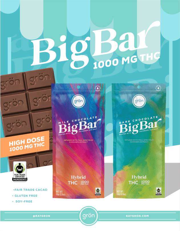Grön Launches 1000mg BIG BAR Chocolates