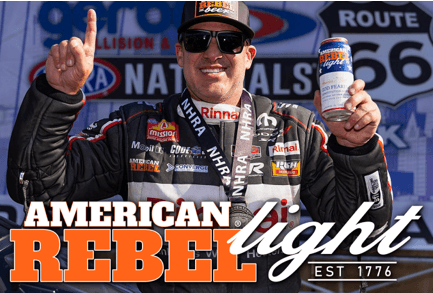 American Rebel Congratulates Tony Stewart on Top Fuel Victory at Gerber Collision & Glass NHRA Route 66 Nationals