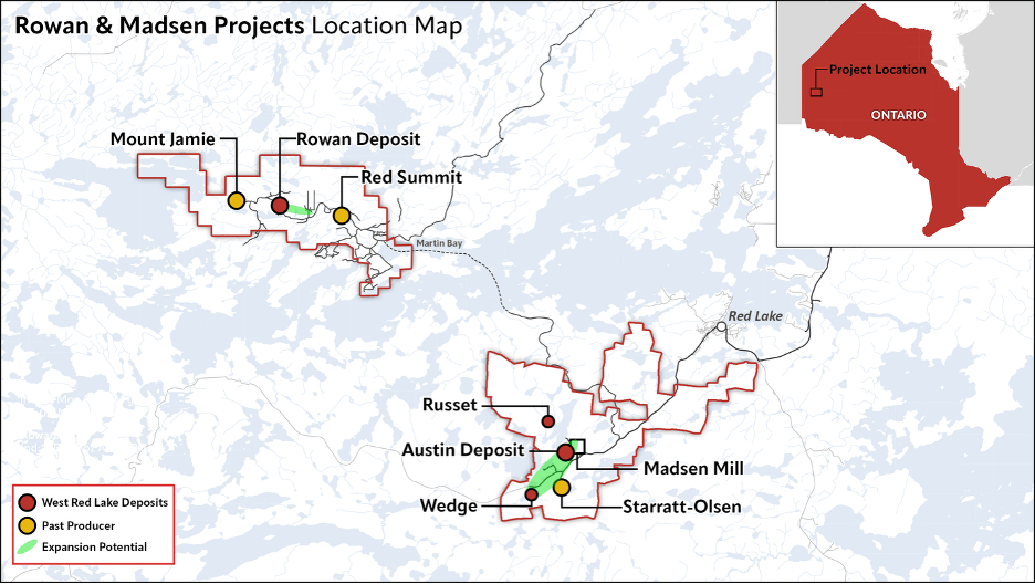 West Red Lake Gold Announces Filing of NI 43-101 Preliminary Economic Assessment Technical Report for the Rowan Project