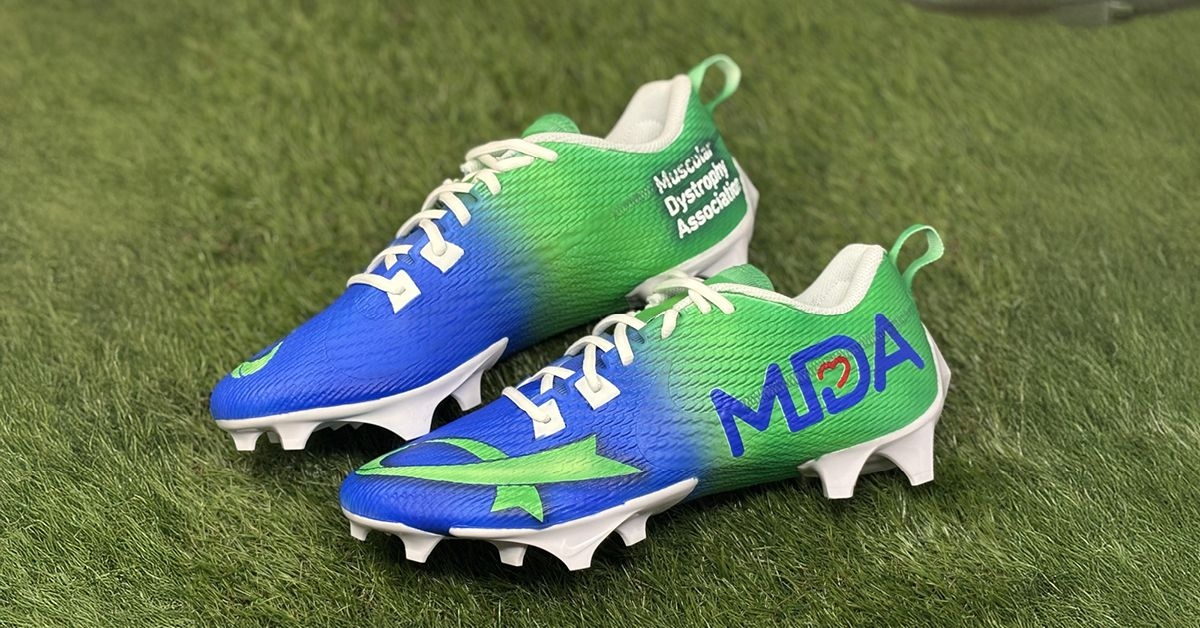 NFL Players Nyheim Hines, Raheem Blackshear, Nick Scott, and Wear Custom Cleats to Support Muscular Dystrophy Association for the NFL My Cause My Cleats Campaign