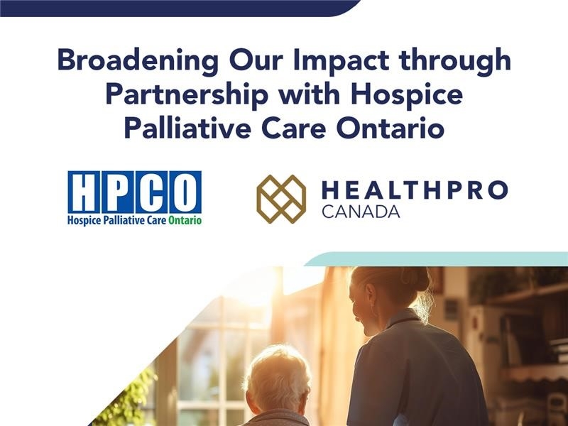 HealthPRO Canada and Hospice Palliative Care Ontario Partner to Strengthen Procurement for Ontario Hospices