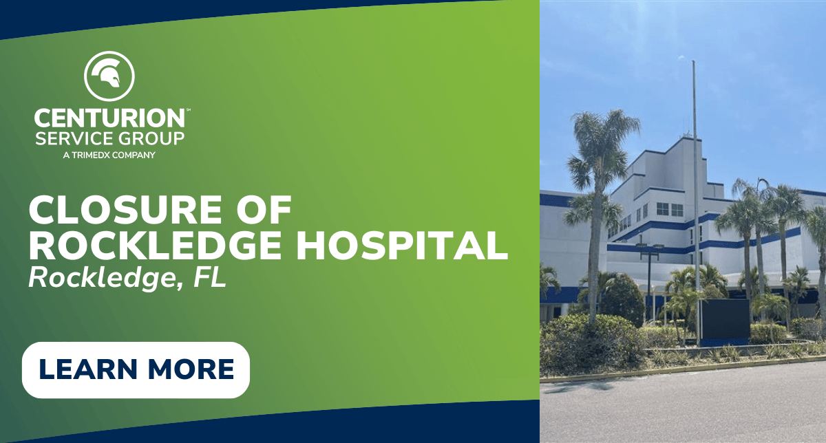 Centurion Service Group to auction all assets following the closure of Rockledge Hospital in Rockledge, FL