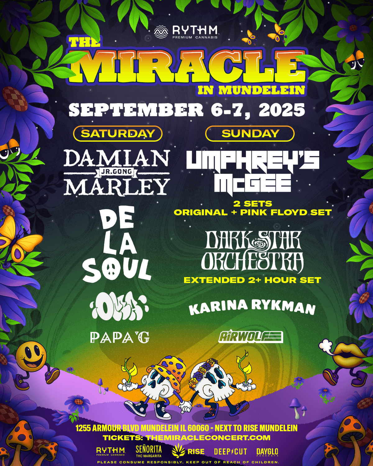 RYTHM Premium Cannabis Brings Back The Miracle in Mundelein for a Third Year with Legal On-Site Cannabis Consumption and a Star-Studded Lineup