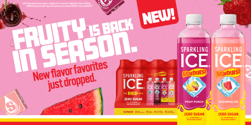 Sparkling Ice® Launches Two New STARBURST® Candy Flavors as Part of First-Ever ‘RED PACK'
