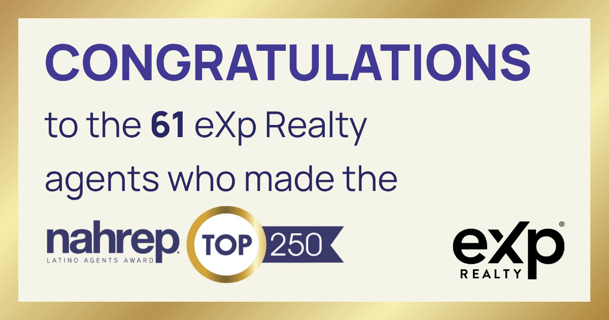 eXp Realty Places 61 Agents and Teams on NAHREP's Top 250 Latino Agents List