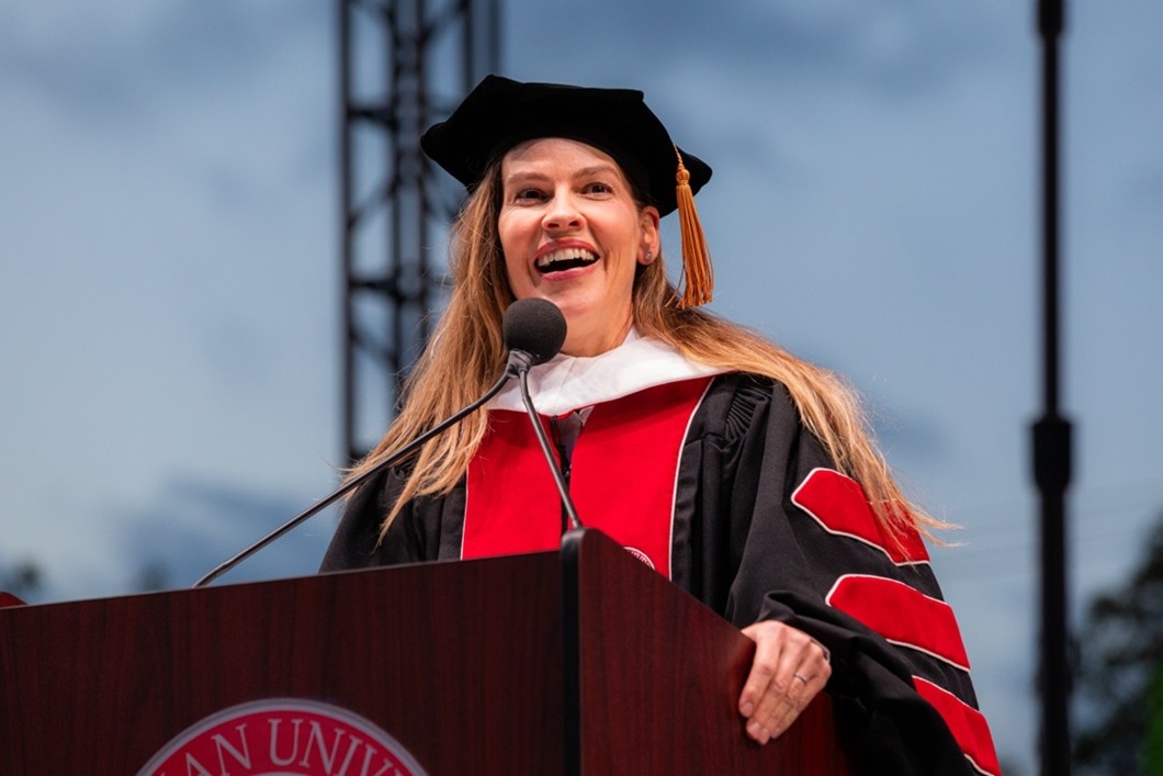 Hilary Swank Inspires Graduates at Chapman University's 2025 Commencement Ceremony