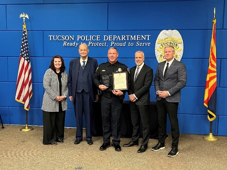 Heroic Tucson PD School Safety Officer honored by Supt. Horne