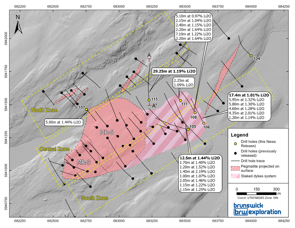 More Lithium Bearing Intersections on Globex's Lac Escale Royalty Claims
