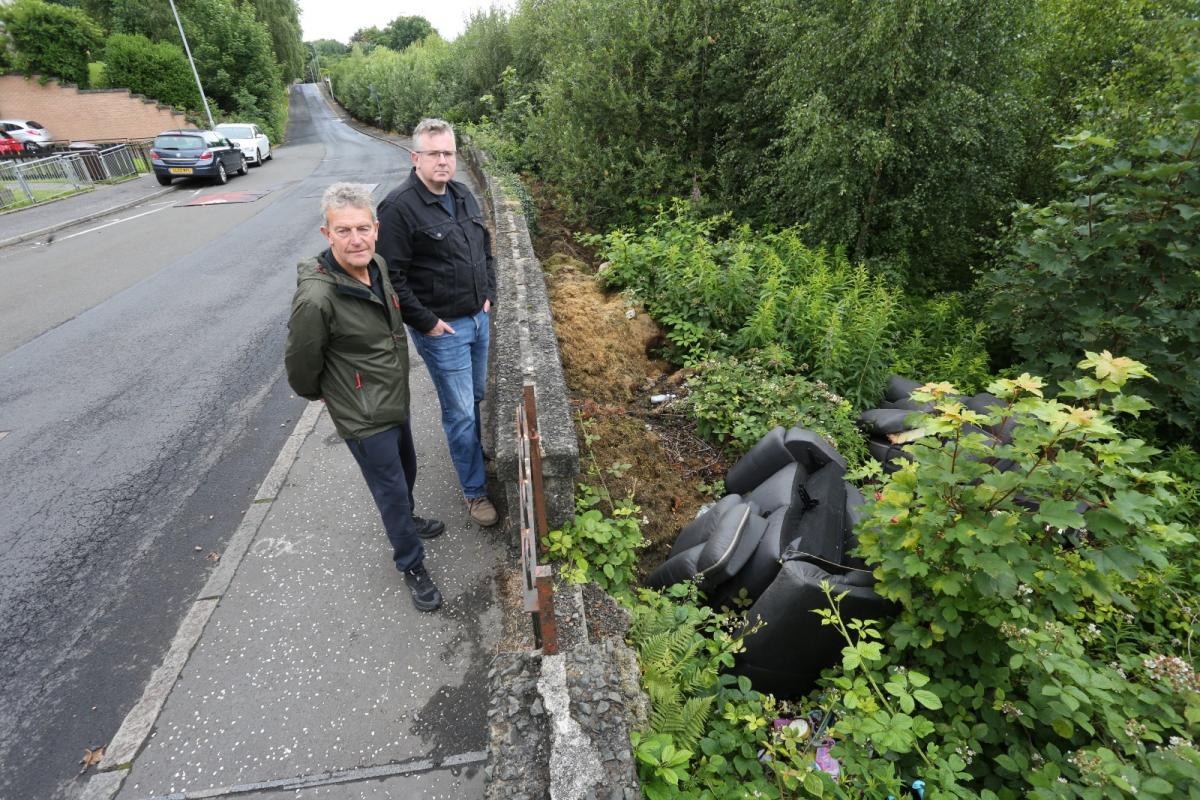Fly tipping fury as Port Glasgow man hits out at 'dumping ground' in town