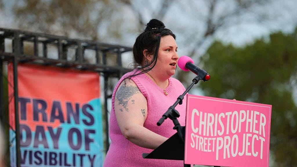 Lena Dunham Rallies for Trans Rights Outside the U.S. Capitol