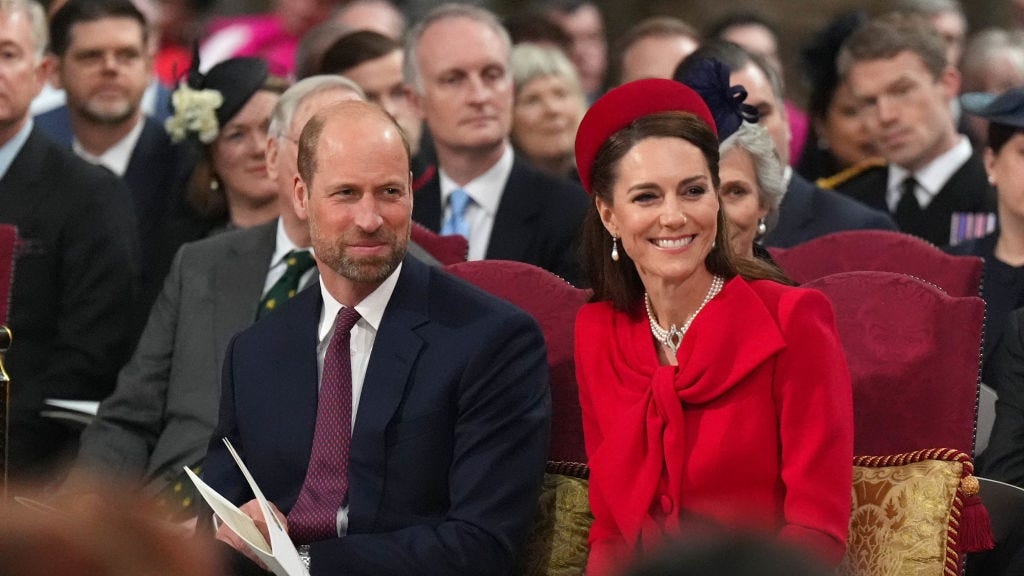 Princess Kate Rewears a Favorite Red Dress for Commonwealth Day Service With William