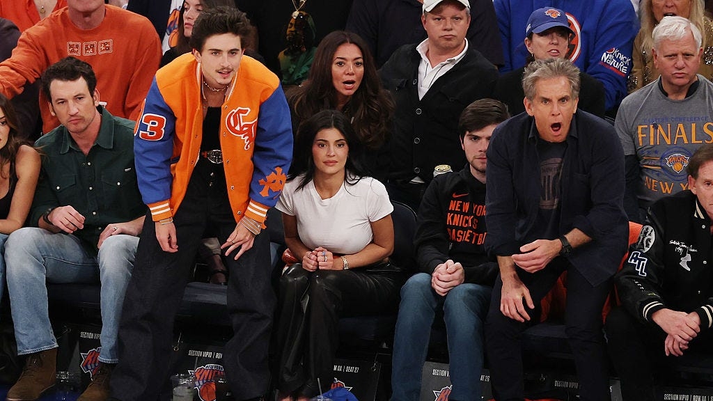 Kylie Jenner and Timothée Chalamet Show Two Very Different Takes on Courtside Fashion