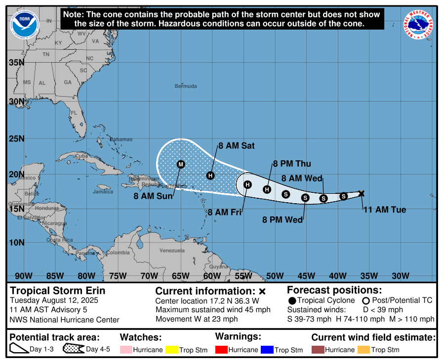 Will Tropical Storm Erin hit Sarasota, Bradenton, Florida? Spaghetti models, track