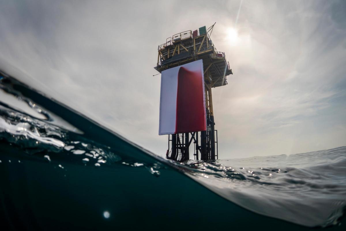 Greenpeace activists target North Sea gas platform with art protest