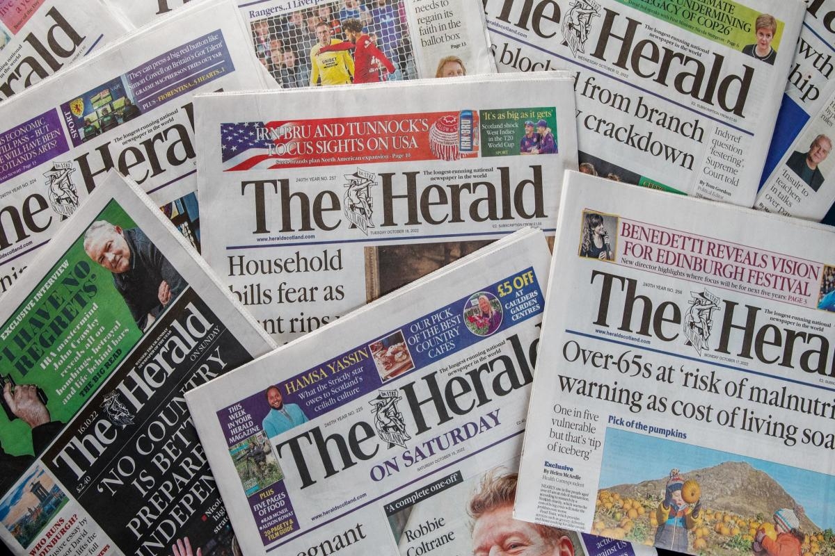 The Herald receives 18 nominations for Scottish Press Awards