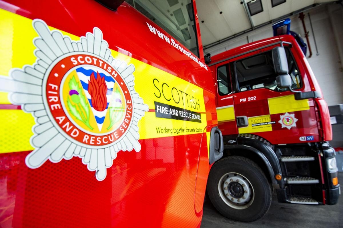 Firefighters battle overnight blaze at building in Wishaw
