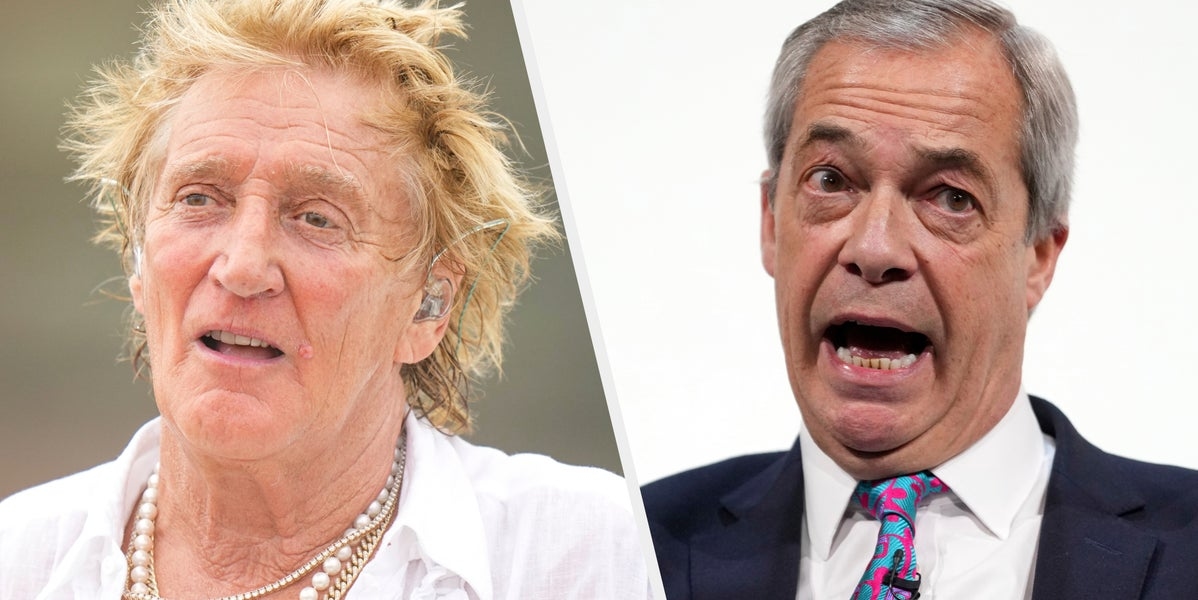 Rod Stewart Faces Backlash After Voicing Support For Nigel Farage In Run-Up To Glastonbury