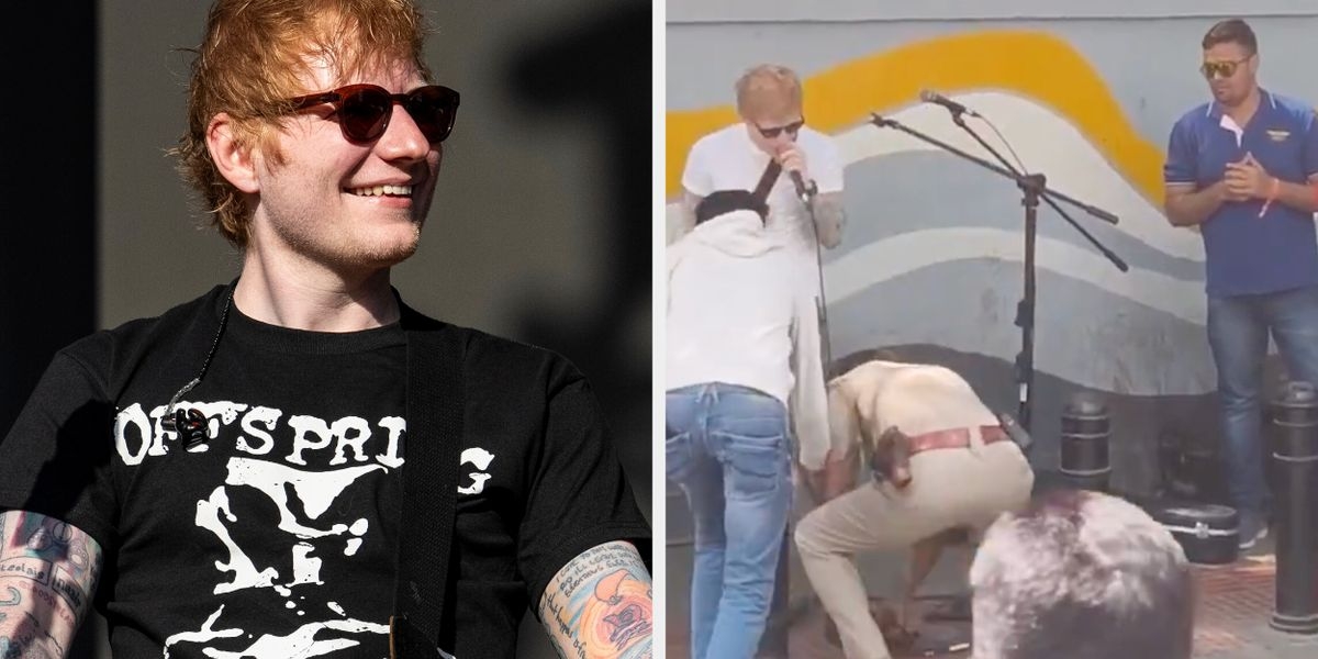 Ed Sheeran Had A Hilarious Reaction To Viral Clip Of Indian Police Shutting Down His Busking Performance