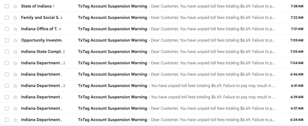 Former Indiana contractor hacked, sends scam toll messages from state accounts