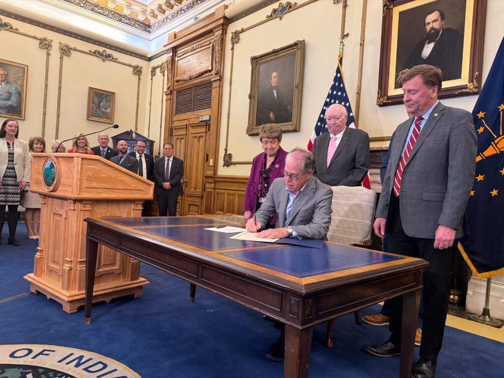 Indiana Gov. Mike Braun signs first bill into law, creating new online portal for farmers