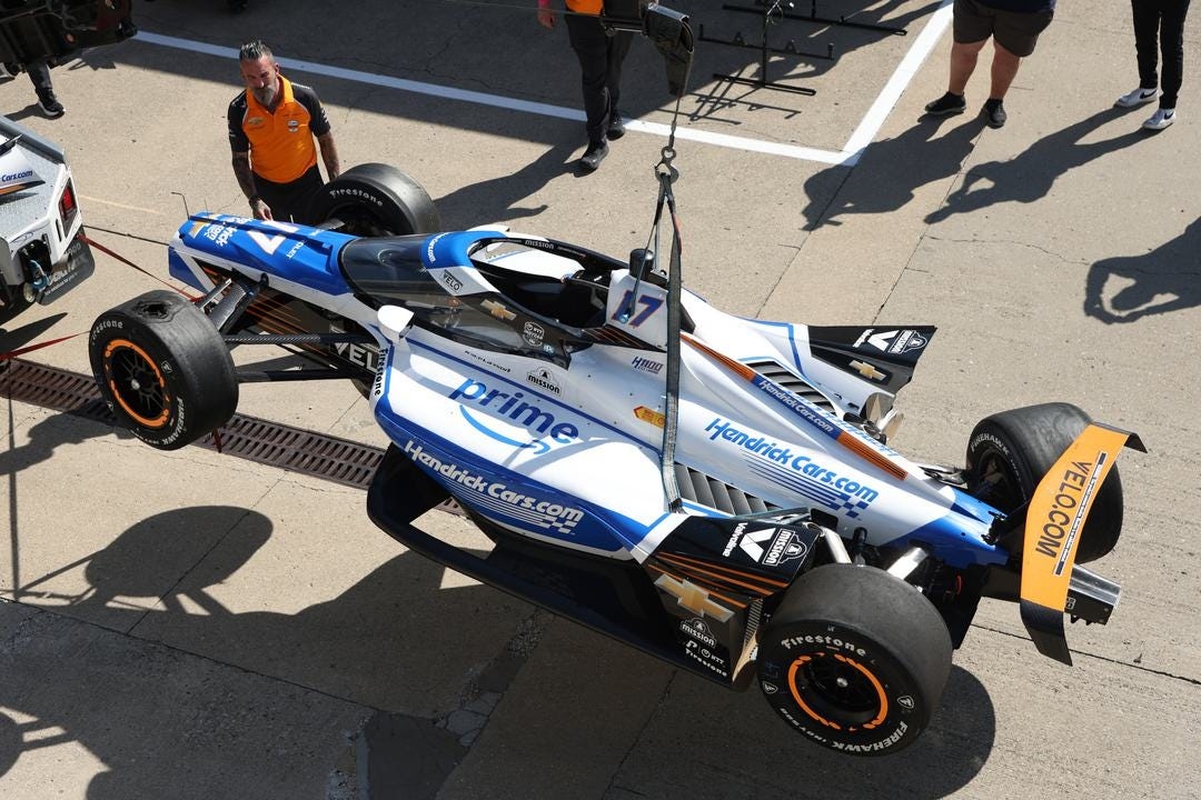 'I'm happy to get it out of the way': Kyle Larson crashes in Indianapolis 500 open test