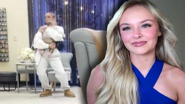 Former Miss Teen Arkansas Keeps Baby Calm at Nail Salon