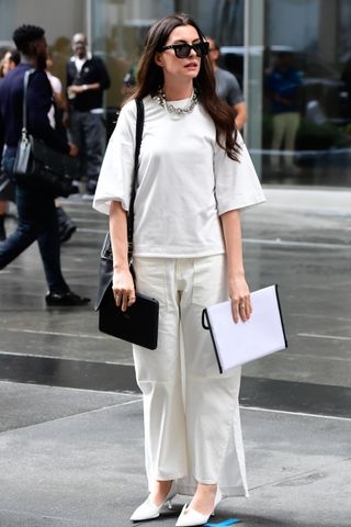 Anne Hathaway, 42, Wore the Divisive Jeans People Can't Decide Whether to Love or Hate