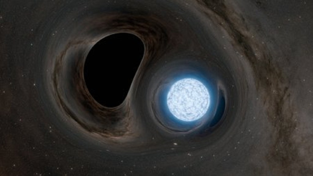 Supercomputer shows black hole cracking neutron star in final explosive seconds