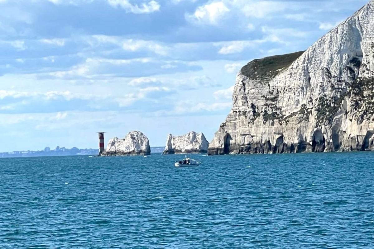 Yacht wedged between the Needles and more in Isle of Wight days gone by