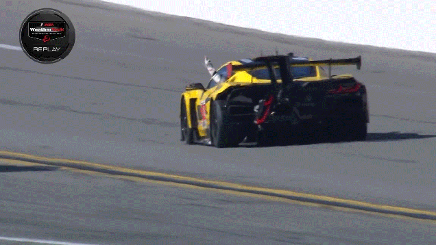 Corvette Driver Throws Up Middle Finger Amid Heated Clash During Rolex 24 At Daytona