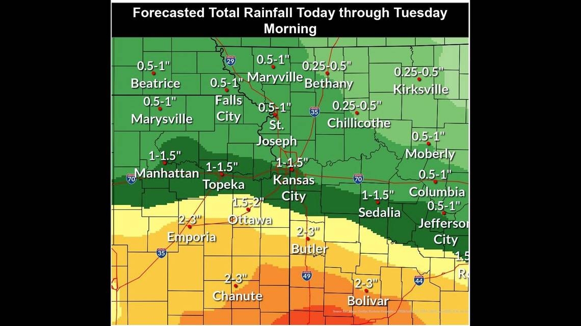 What to expect this Memorial Day weekend in KC as heaviest rains shift south
