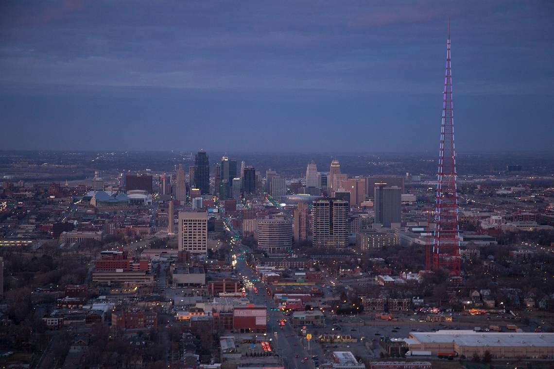 Kansas City's 1,024-foot red tower could glow from Midtown once again