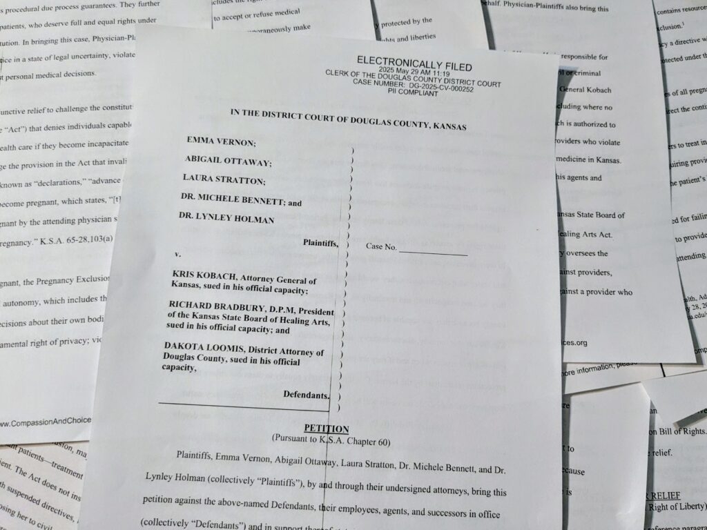Kansans challenge constitutionality of state law nullifying end-of-life choices of pregnant women