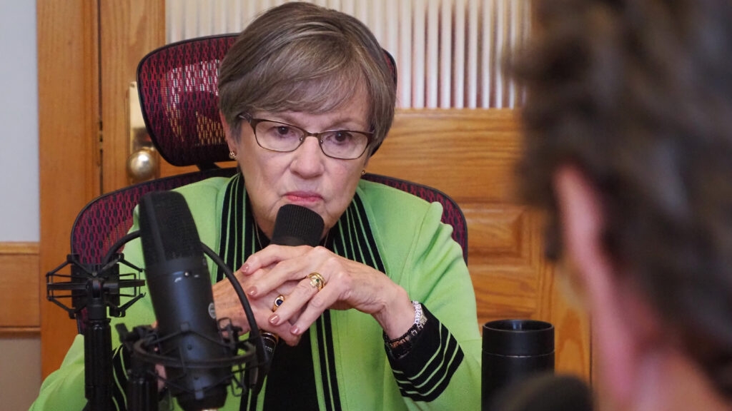 Gov. Laura Kelly warns of undercutting Kansas schools, judicial independence, budget stability