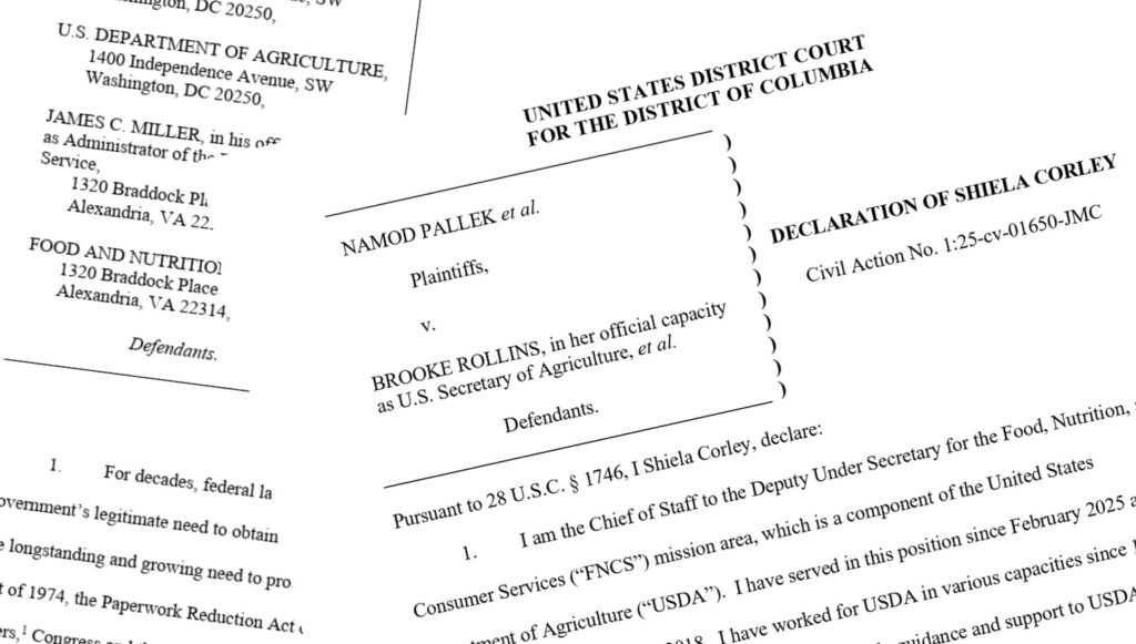 USDA pauses request for personal data of SNAP recipients while lawsuit proceeds