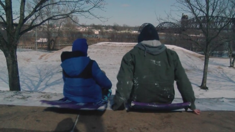 Winter weather makes good sledding conditions for central Arkansas