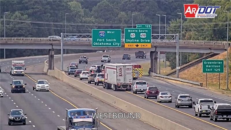 Vehicle crash blocks portion of Interstate 40 in Faulkner County