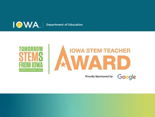 Okoboji Middle School teacher receives regional 2025 Iowa STEM Teacher Award