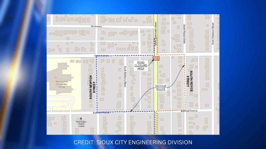 Construction closure planned for S. Saint Aubin Street intersection