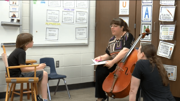 Hunt Elementary students compose music with Sioux City Symphony