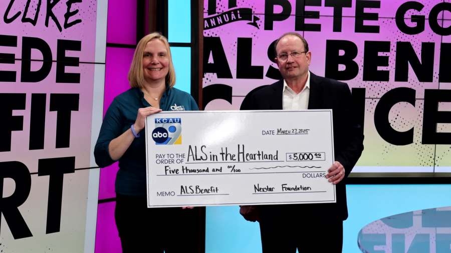 KCAU donates $5,000 to ALS in the Heartland
